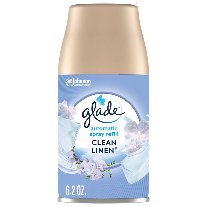Glade Automatic Spray Air Freshener Clean Linen 1ct Refill - 6.2oz