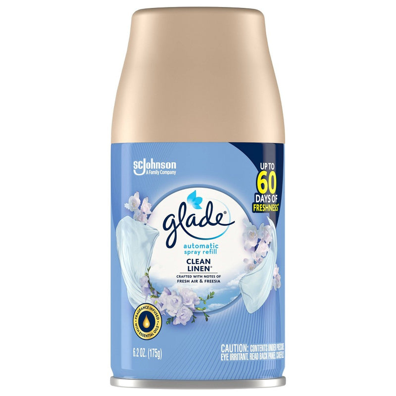Glade Automatic Spray Air Freshener Clean Linen 1ct Refill - 6.2oz