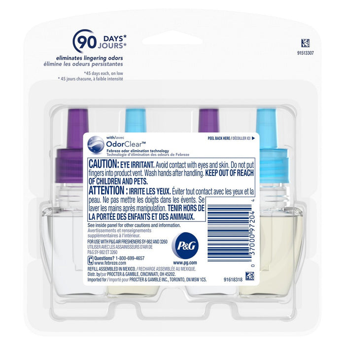 Febreze Plug Air Freshener Refills with Gain Moonlight Breeze - 2ct 1.75oz