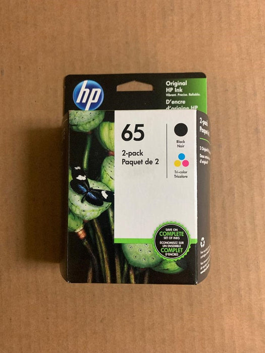 HP 65 Color Combo Pack Ink - Black & Tri-Color ( T0A36AN#14) EXP: 12/25