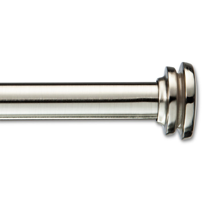 48"-84" Drapery Endcap Cafe Rod Brushed Nickel - Room Essentials™ (LOCAL PICKUP ONLY)