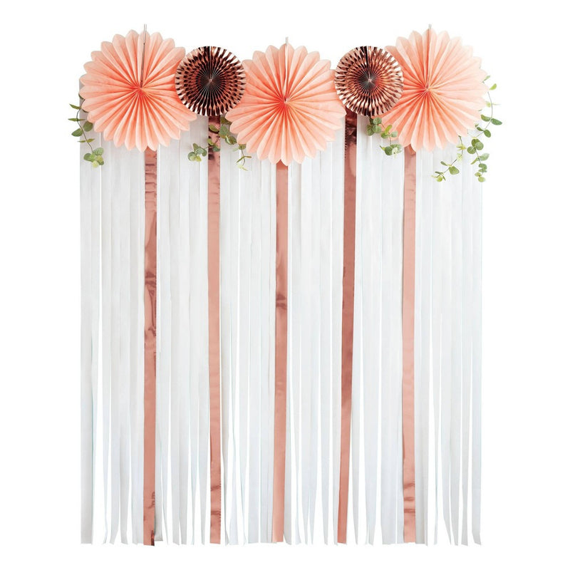 Fan Decor Streamer Backdrop Blush - Spritz™