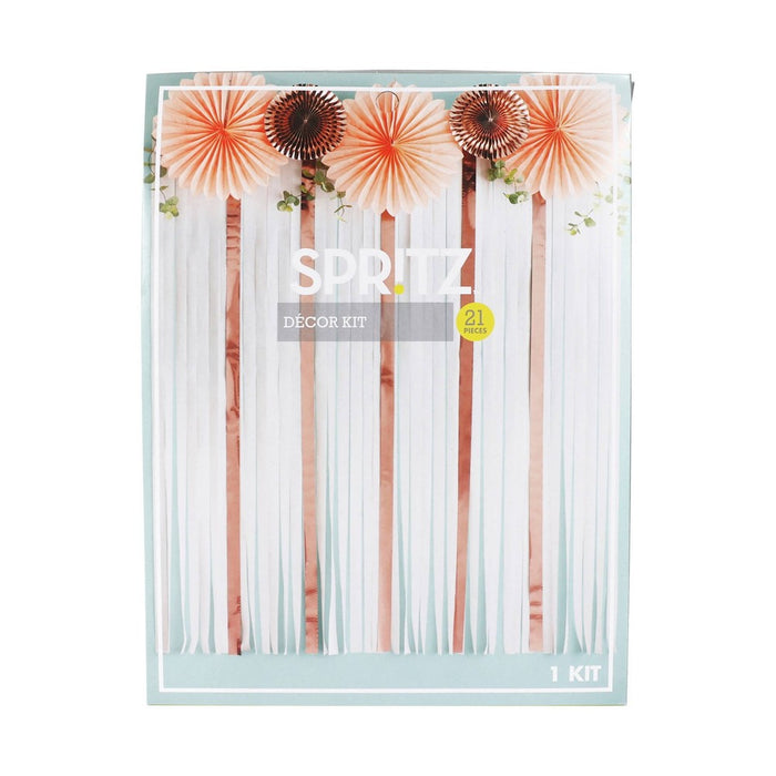 Fan Decor Streamer Backdrop Blush - Spritz™