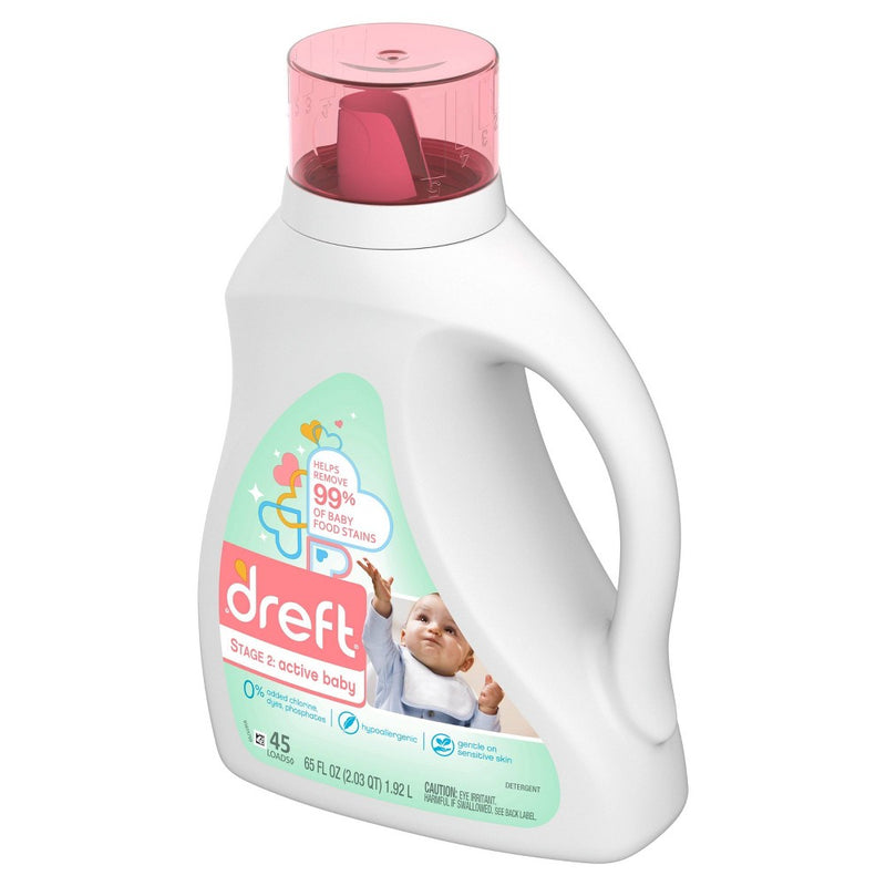 Dreft Active Baby Liquid Laundry Detergent - 65 fl oz