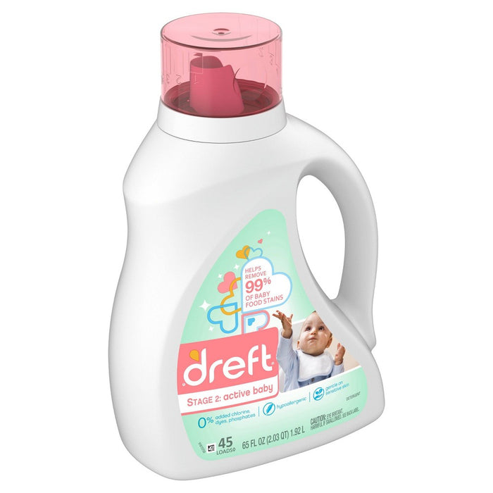 Dreft Active Baby Liquid Laundry Detergent - 65 fl oz
