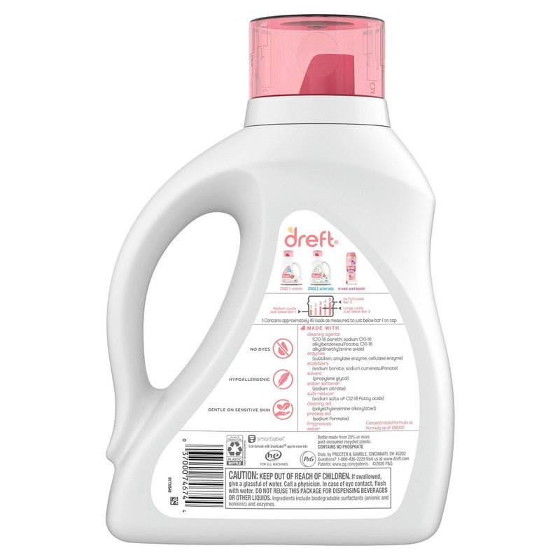 Dreft Active Baby Liquid Laundry Detergent - 65 fl oz