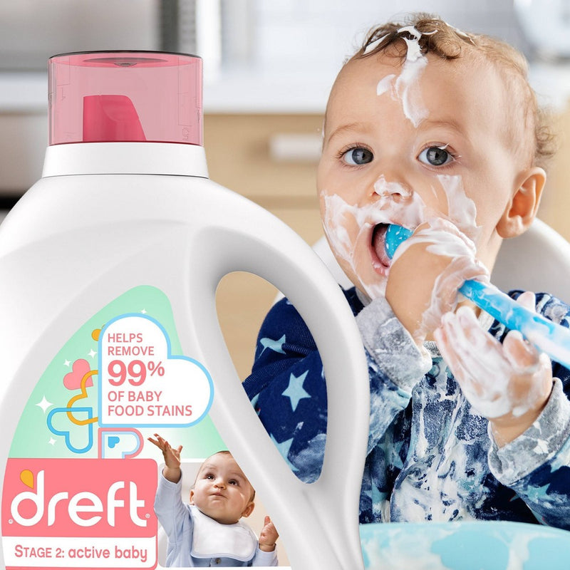 Dreft Active Baby Liquid Laundry Detergent - 65 fl oz