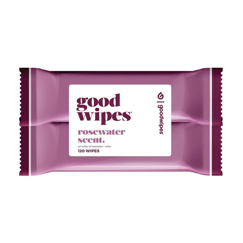 Goodwipes Rosewater Flushable Wipes - 2pk/120ct