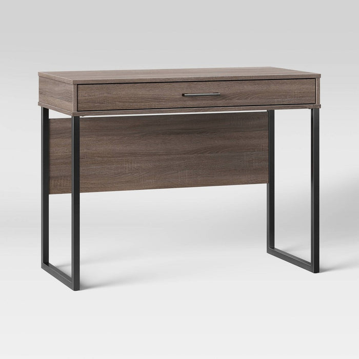 Mixed Material Writing Desk Gray - Room Essentials™ (LOCAL PICKUP ONLY)