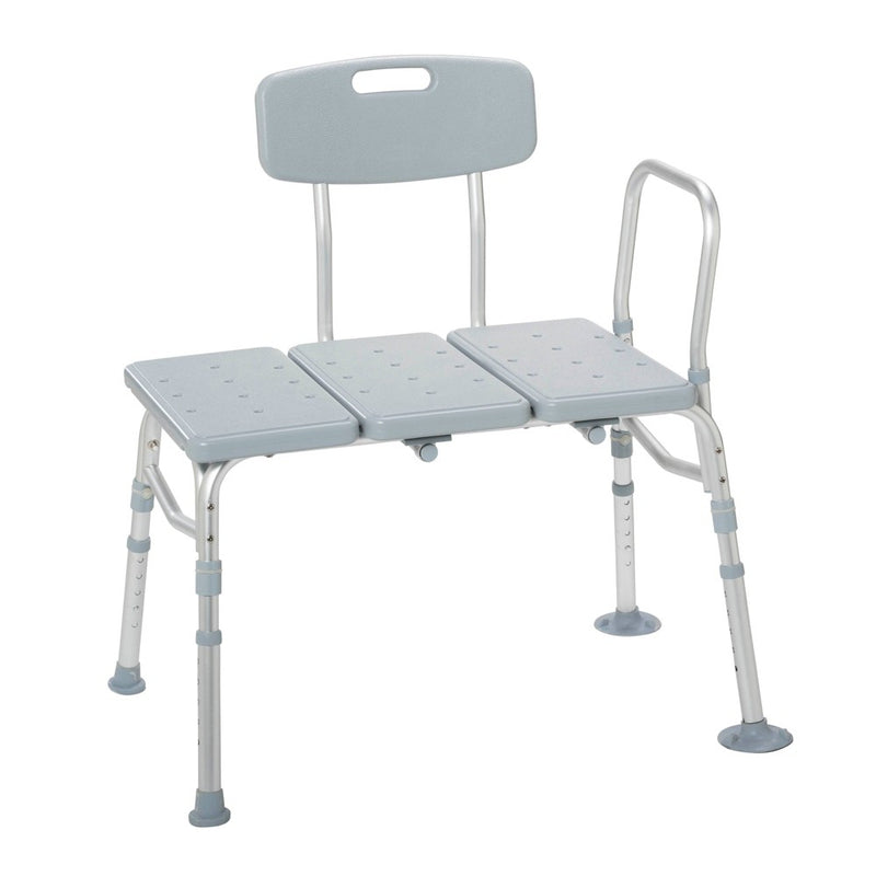Drive Medical Plastic Tub Transfer Bench with Adjustable Backrest (LOCAL PICKUP ONLY)