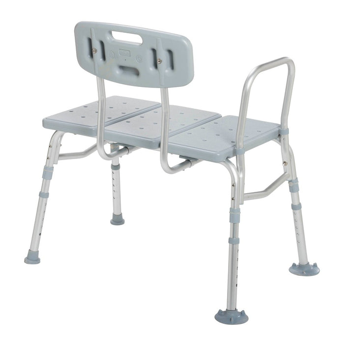 Drive Medical Plastic Tub Transfer Bench with Adjustable Backrest