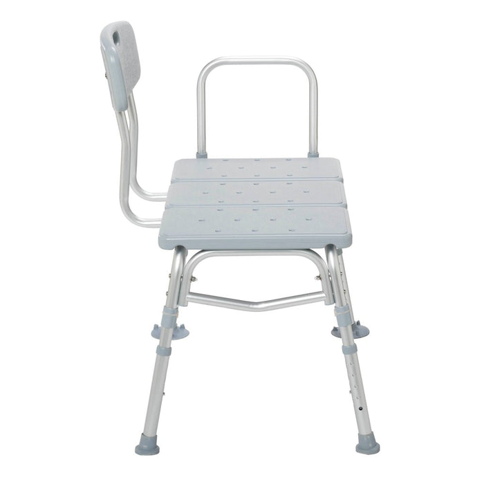 Drive Medical Plastic Tub Transfer Bench with Adjustable Backrest