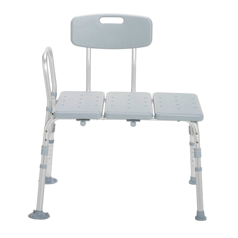 Drive Medical Plastic Tub Transfer Bench with Adjustable Backrest (LOCAL PICKUP ONLY)