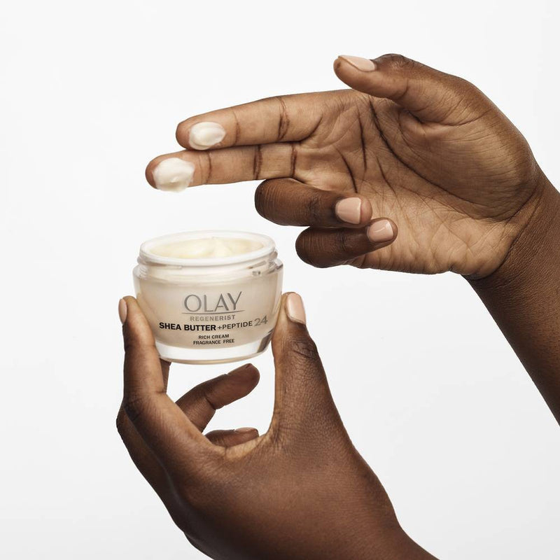 Olay Regenerist Shea Butter + Peptide 24 Face Moisturizer Fragrance-Free -1.7oz