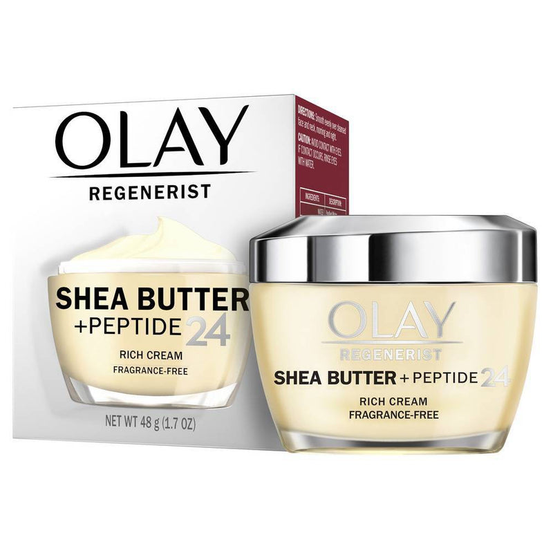 Olay Regenerist Shea Butter + Peptide 24 Face Moisturizer Fragrance-Free -1.7oz