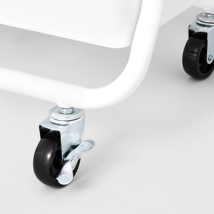 3 Tier Metal Utility Cart White - Brightroom™