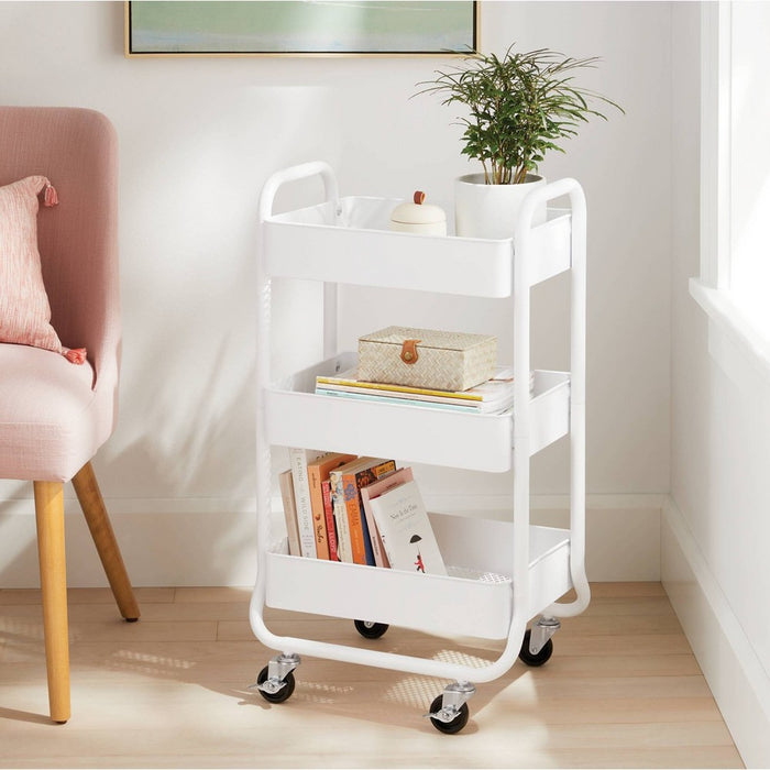 3 Tier Metal Utility Cart White - Brightroom™