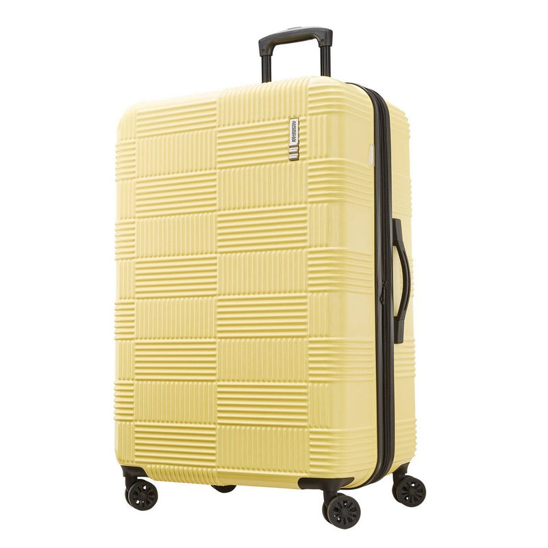 American Tourister Hardside Checked Spinner Suitcase - Yellow (LOCAL PICKUP ONLY)