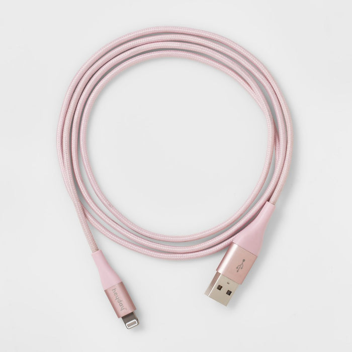 heyday™ 4' Lightning to USB-A Braided Cable - Rose Gold