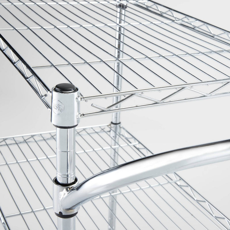 3 Tier Metal Utility Cart Chrome - Brightroom™ (LOCAL PICKUP ONLY)