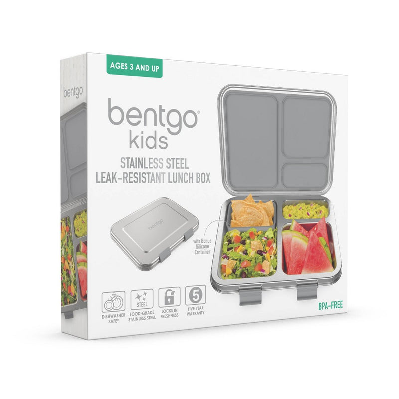 Bentgo Kids' Stainless Steel Leak-Proof Lunch Box - Silver