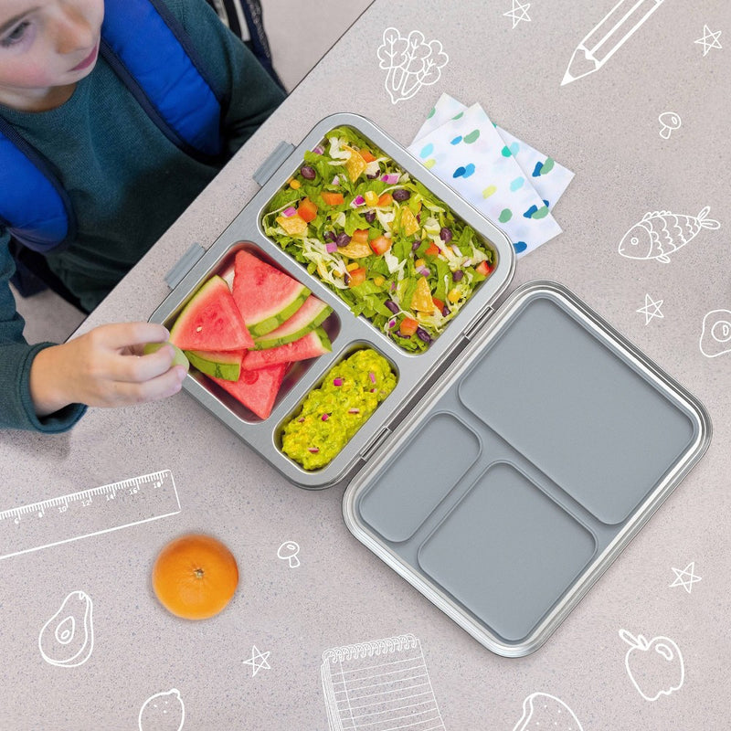 Bentgo Kids' Stainless Steel Leak-Proof Lunch Box - Silver