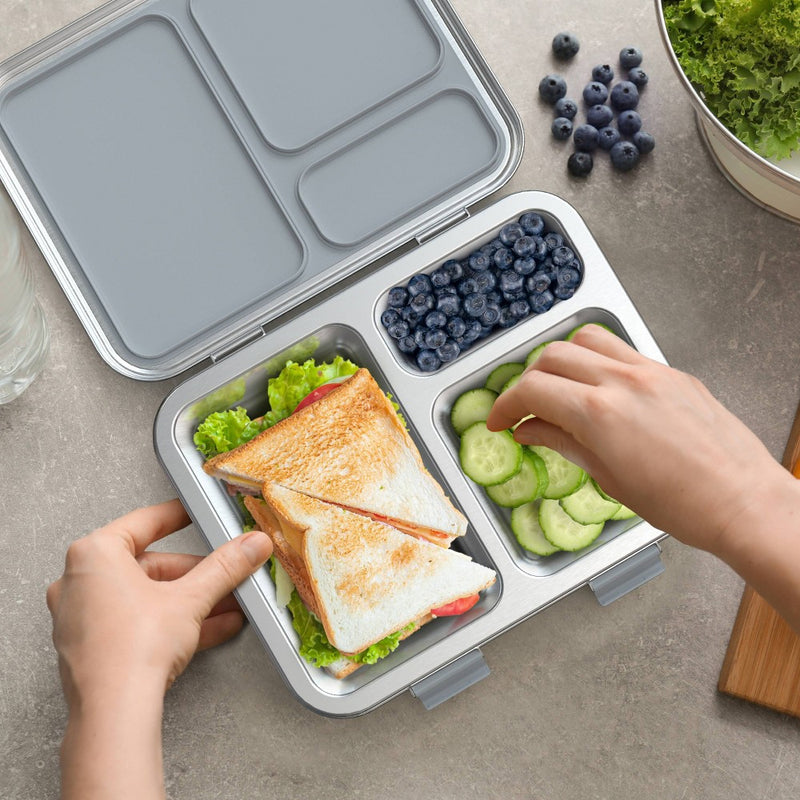 Bentgo Kids' Stainless Steel Leak-Proof Lunch Box - Silver
