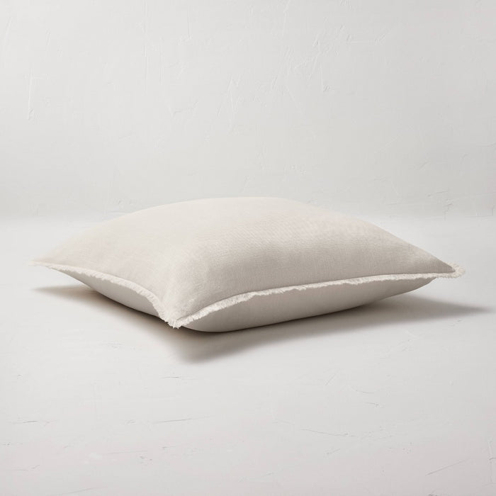 Euro Heavyweight Linen Blend Throw Pillow Natural - Casaluna™