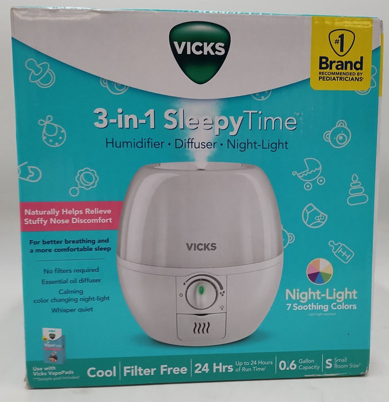 Vicks 3-in-1 Sleepy Time Humidifier Diffuser Nightlight