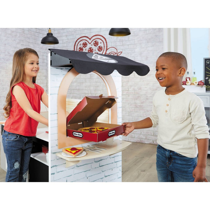 Little Tikes Pizza Restaurant Wooden Pretend Play Kitchen Toy 20pc Accessories for 2 Sided Play (LOCAL PICKUP ONLY)