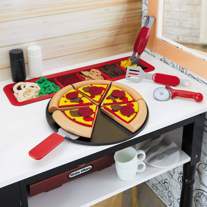 Little Tikes Pizza Restaurant Wooden Pretend Play Kitchen Toy 20pc Accessories for 2 Sided Play (LOCAL PICKUP ONLY)