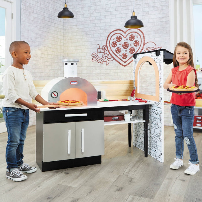 Little Tikes Pizza Restaurant Wooden Pretend Play Kitchen Toy 20pc Accessories for 2 Sided Play (LOCAL PICKUP ONLY)
