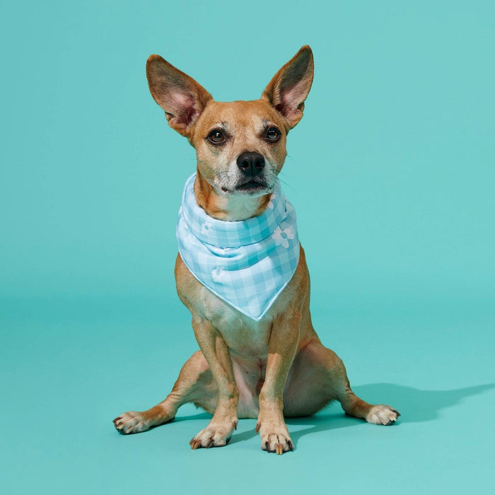 BARK The Easy Breezy Cool Dog Bandana - Blue - M/L