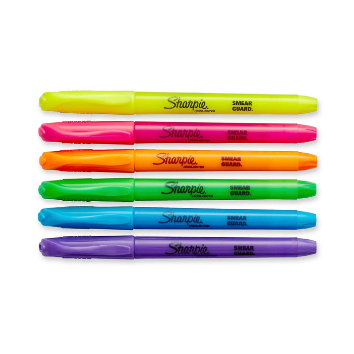 Sharpie Pocket  12pk Highlighters Smear Guard Narrow Chisel Tip Multicolored