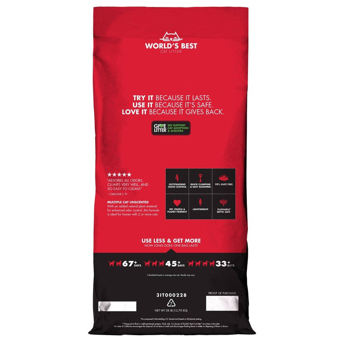 World's Best Cat Litter- Multiple Cat Formula - 28lb (LOCAL PICKUP ONLY)