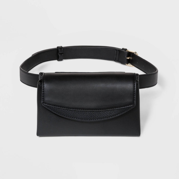 Women's Magnetic Closure Fanny Pack - A New Day™ Black