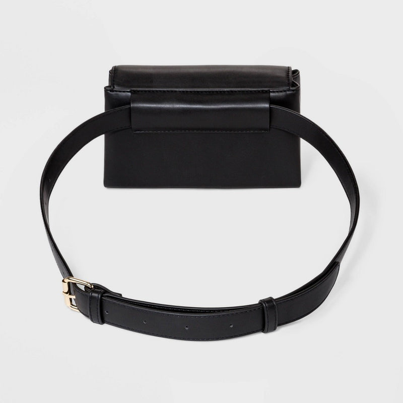 Women's Magnetic Closure Fanny Pack - A New Day™ Black