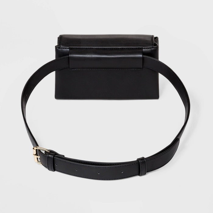 Women's Magnetic Closure Fanny Pack - A New Day™ Black