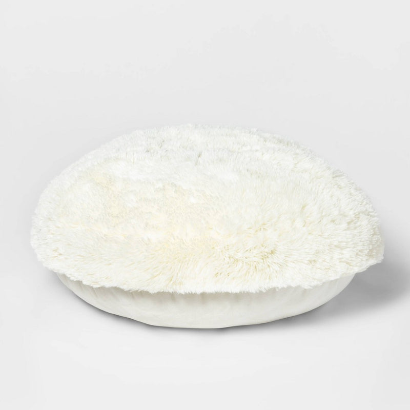 Faux Fur Floor Pillow Cream - Pillowfort™