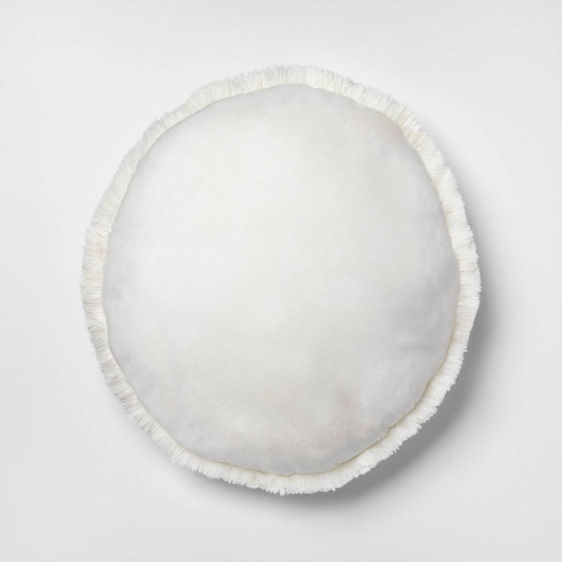 Faux Fur Floor Pillow Cream - Pillowfort™