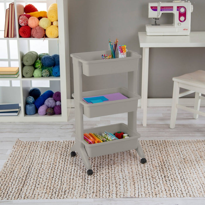 3 Tier Utility Cart Gray - Brightroom™