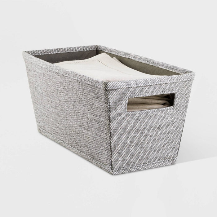 Small Fabric Tapered Bin Gray/White - Threshold™