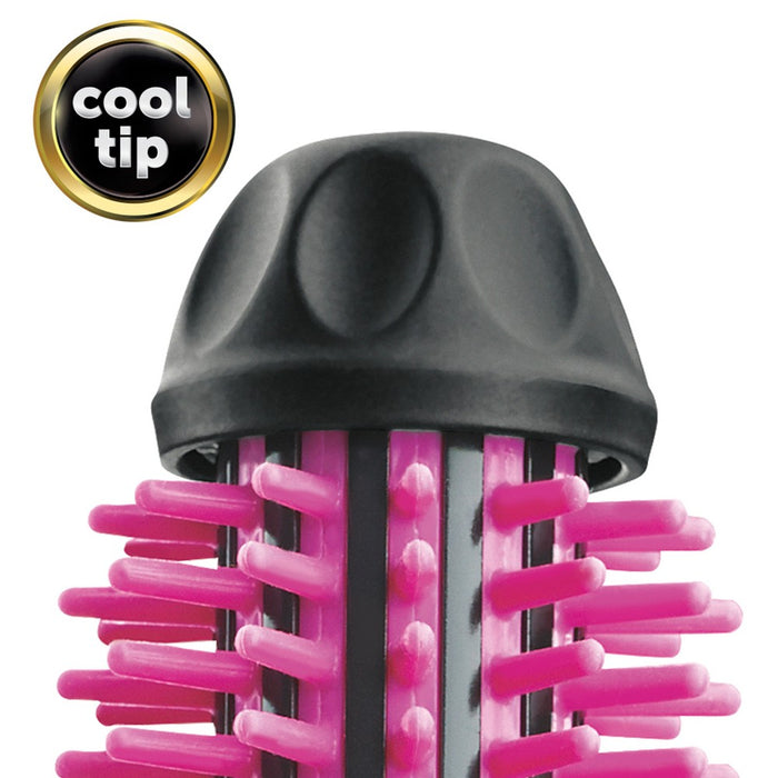 Revlon Pro Collection Heated Silicone Bristle Curl Brush Black 1"