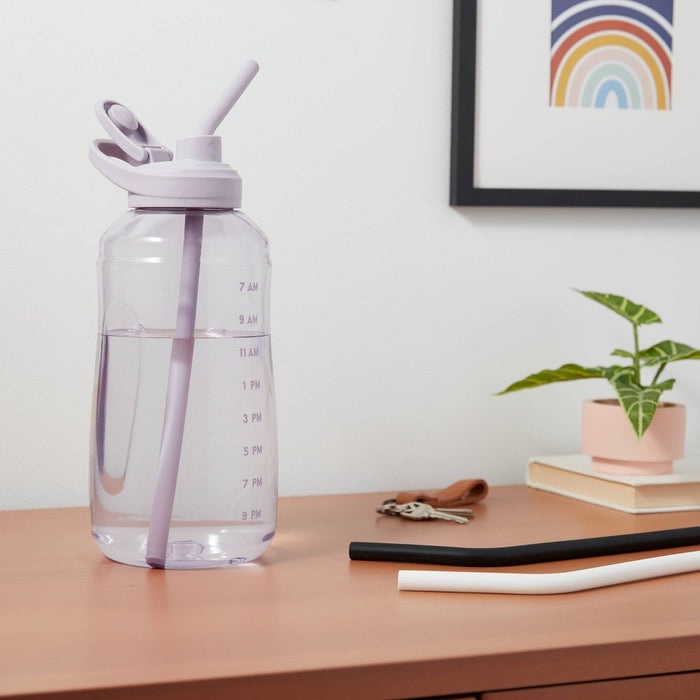 Tracker Chug Lid and 3 Silicone Straws Lavender - Room Essentials™