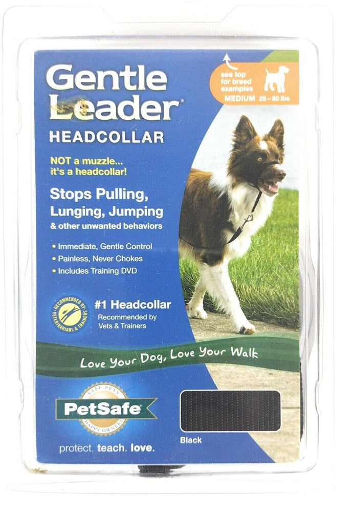 PetSafe Gentle Leader Headcollar Adjustable Dog Harness - M - Black