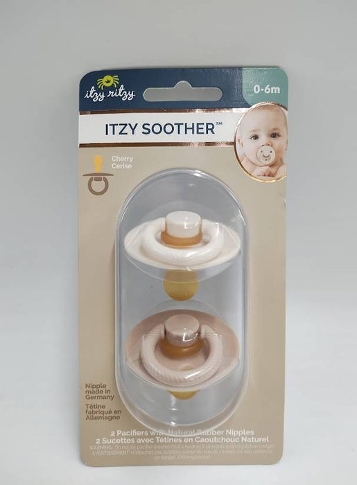 Itzy Ritzy Natural Soother - Natural Rubber Nipple - 2pk - Toast/Coconut