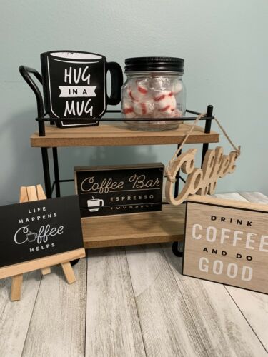 Target Two-Tier Mini Coffee Bar Cart - Decor Included