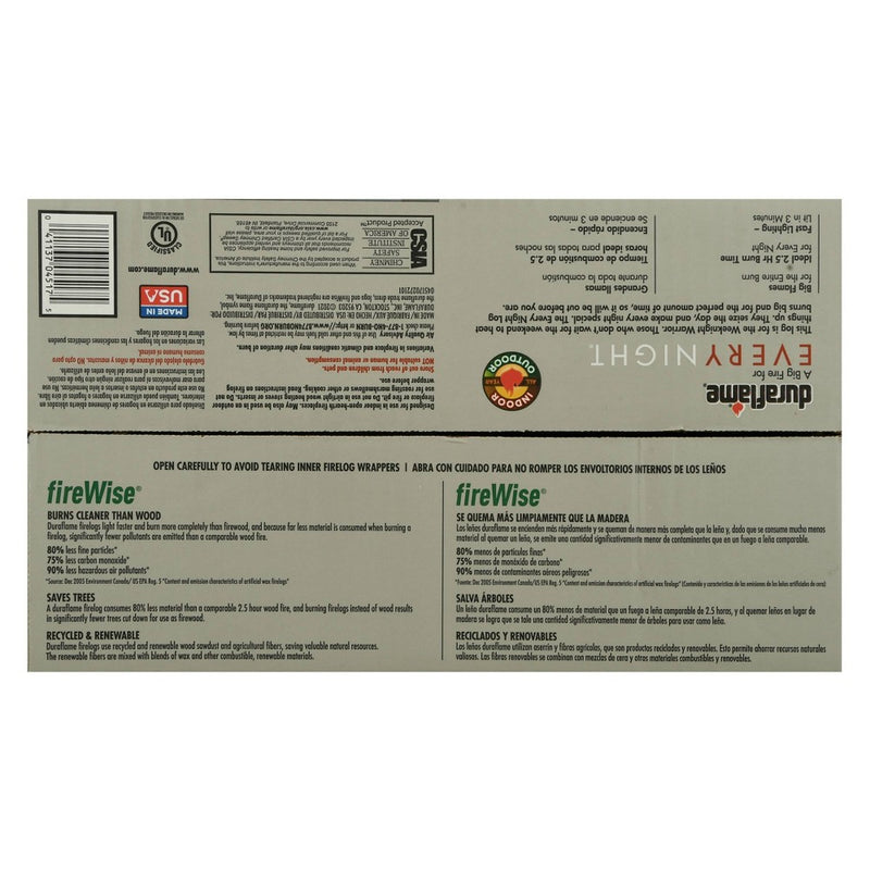 Duraflame 4pk 5.2lb Every Night Firelogs (LOCAL PICKUP ONLY)