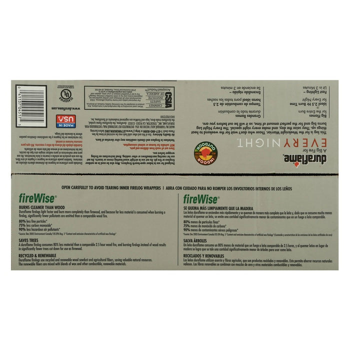 Duraflame 4pk 5.2lb Every Night Firelogs (LOCAL PICKUP ONLY)