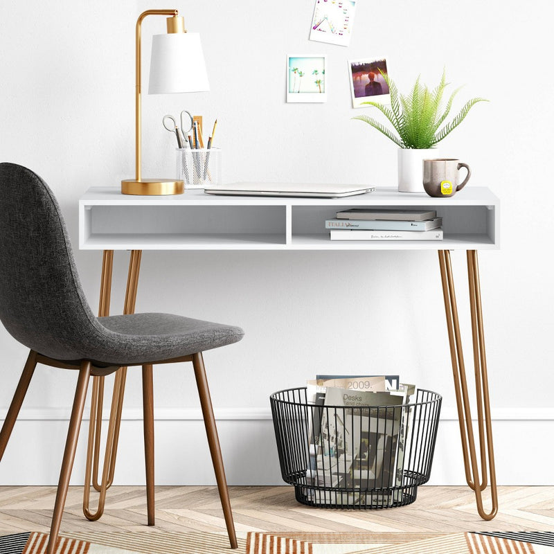 Hairpin Writing Desk with Storage White - Project 62™ (LOCAL PICKUP ONLY)